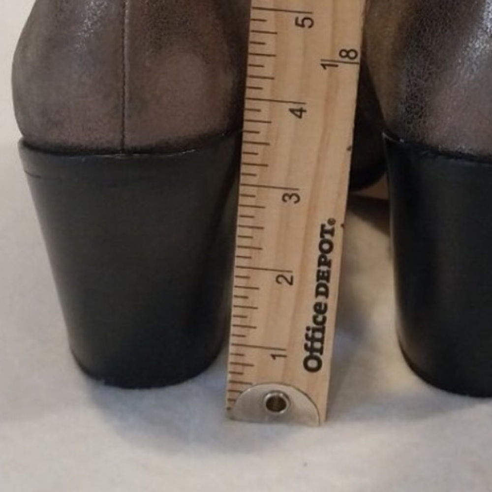 PAIGE Presley Gunmetal Metallic Leather Boot - Picture 6 of 7